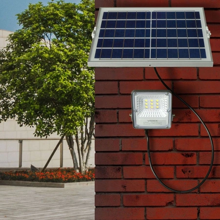 LED Solarstrahler 9x LED 20W 600lm 5000K IP65 VIDEX Dämmerungssensor mit Fernbedienung