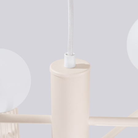 Kronleuchter Pendelleuchte 6x G9 Aluminium Beige Halo French Sky SL.1831 Sollux