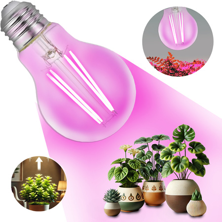 LED Lampen für Pflanzen FGS 8W E27 250lm KOBI PLANTS