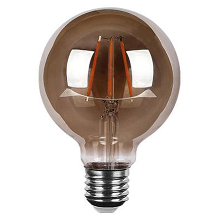 E27 G80 LED Lampen 6W = 50W 650lm 2200K Warm 360° Filament geräuchert