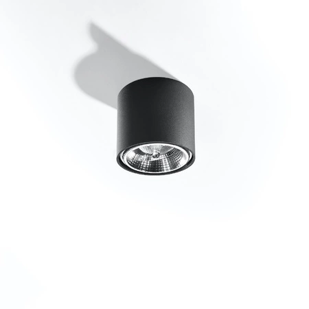 Anbauleuchte TIUBE GU10 ES111 Halogen Spot Tuba Round Schwarz SOLLUX