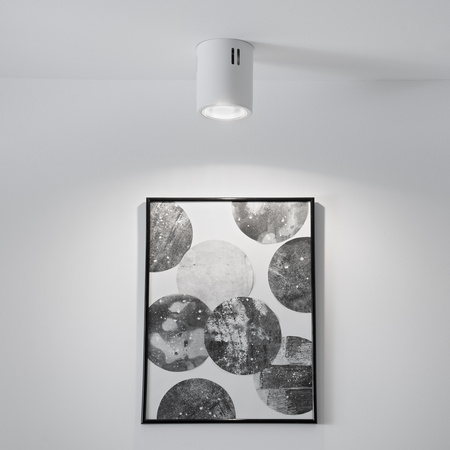 Aufbauleuchte E27, Aufbauspot Runde Tube Weiß Fest APUS 10 LUMILED