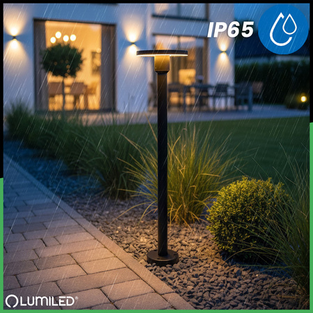 CCT LED 12W 3000-6500K IP65 CORTUS LUMILED Gartenpfostenlampe