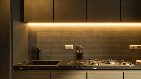 LED Streifen COB-Streifen 12V 45W 2400LED NEON Gelb 8mm 5m