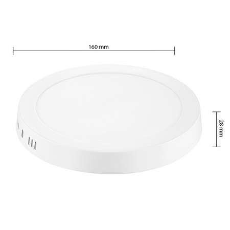 LED-Panel Deckenleuchte 12W 960lm 2700K Warmes Anbaugehäuse Rund weiß Proma Masterled
