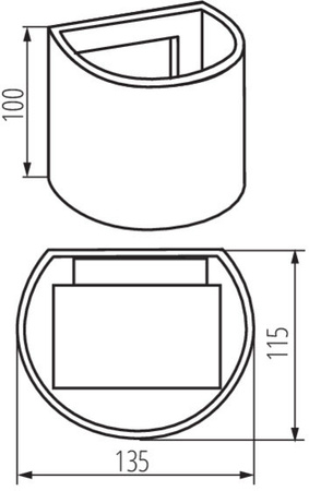 LED-Steigungsleuchte REKA Graphit UP AND DOWN 7W 380lm 4000K Neutral IP54 Kanlux