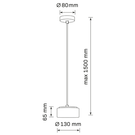 Hängende Decke Lampe Hanging GX53 Schwarz Ophelia Sanico Goldlux