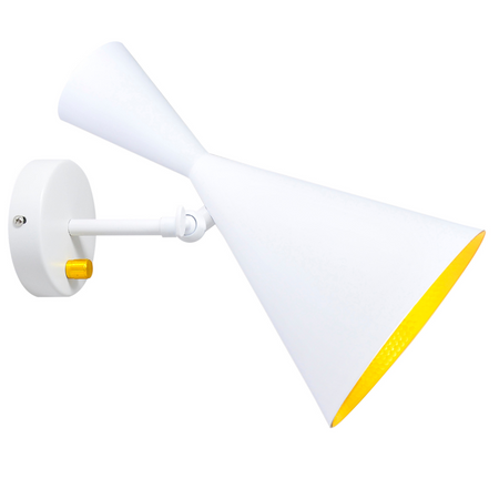 Wandlampenreflektor für LED E27 MODERN W306-C Weiß und Gold - GOLDLUX (Polux)