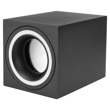 Aufputz Halogen Tuba Reflektor Spot GU10 Quadratisch Schwarz Masterled