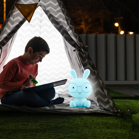 Dekoratives LED KING 2.5W Warmes blaues Kinder-Nachtlicht GOLDLUX (Polux) + USB-C Kabel