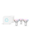 3x LED GU10 Reflektor PAR16 4.7W = 50W 345lm 2200-6500K CCT + RGB SMART Smart Bluetooth ZigBee Weiß und Farbe Ambiance + Brücke Brücke Philips HUE Starter Kit