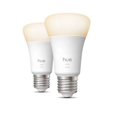2x LED-Glühbirne E27 A60 9,5W = 75W 1100lm 2700K Warmweiß SMART Smart Bluetooth ZigBee Weiß Philips HUE