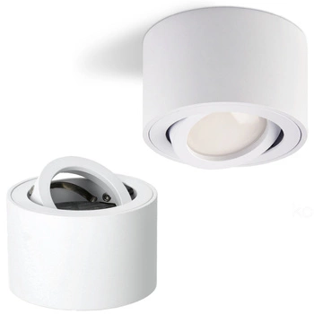 Aufbauleuchte HALOGEN SPOT 50 mm weiß rund beweglich OH36S Kobi