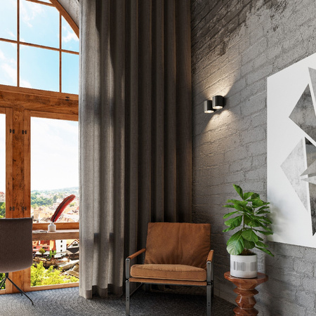 LED-Wandleuchte ORBIS 2xG9Wandleuchte oben unten Schwarz SOLLUX