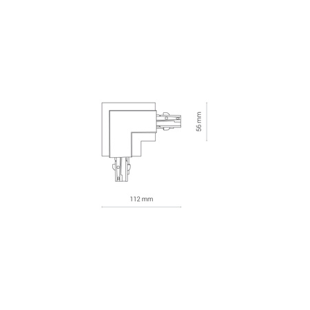 Unterputz-Winkelschalter für Sammelschienen Schwarz CTLS RECESSED POWER L CONNECTOR 8683 Nowodvorski