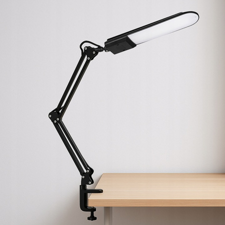 LED Zeichnung Schreibtischlampe 7W 480lm 4500K 120° Schwarz mit Halterung