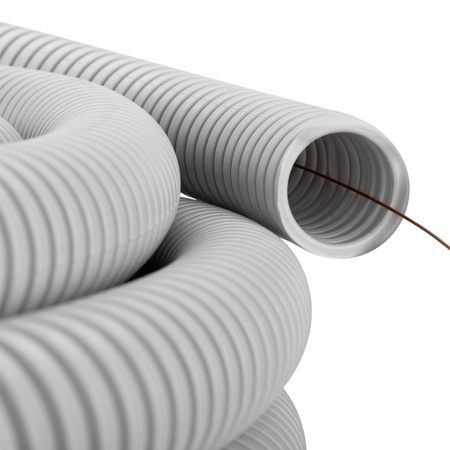 Wellrohr RKGL 20 mm 320N Leitung mit Fernbedienung für Kabelschutz 50m Grau AKS ZIELONKA