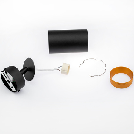 ERIS SPOT Deckenleuchte Reflektor GU10-Halogenlampe Schwarz und Gold