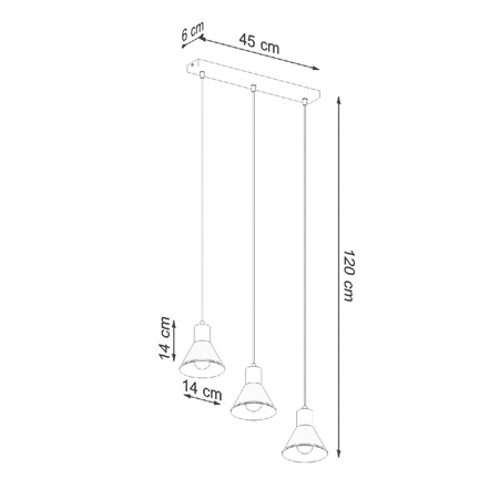 LED-Pendelleuchte TALEJA 3xE27 Weiß SOLLUX