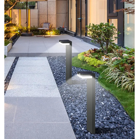 Solar Garten Lampe LED Drive-in Ornamental Outdoor Pole Aluminium Bewegungsmelder USB C