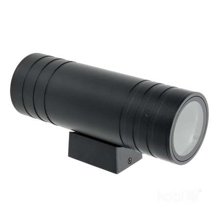 Garten Außenwandleuchte 2x GU10 IP54 Schwarz Querk Kobi