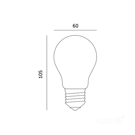 LED-Lampe E27 Ball 7W 780lm 3000K Warm 360° Filament Line Kobi