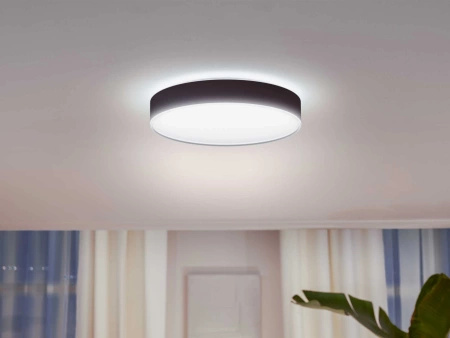 LED Decke Plafond Enrave Schwarz 33.5W 42.5cm CCT PHILIPS HUE Bluetooth + Dimmschalter