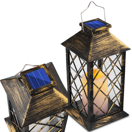 Solar-Garten-LED-Lampe stehend IP44 hängend LIRIO 2 Laterne LUMILED