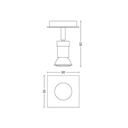CARREA GU10 Wandanbauleuchte PHILIPS