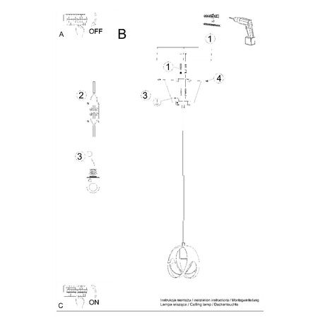 LED-Deckenpendelleuchte TULOS E27 Überhang Weiß SOLLUX