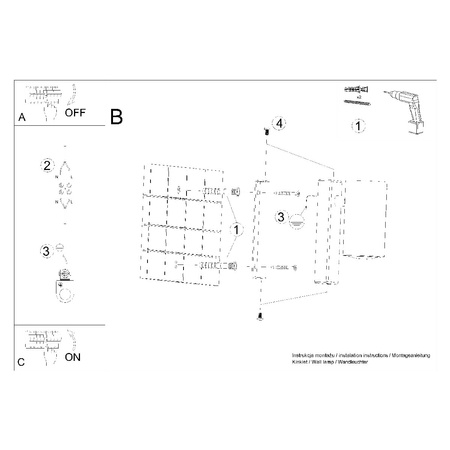 LED UTTI GU10Wandleuchte unten Schwarz SOLLUX