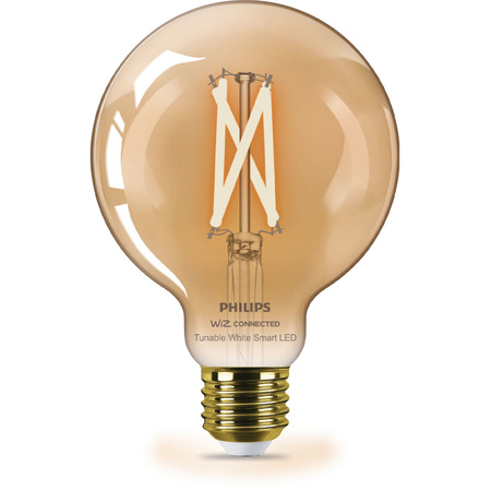 LED-Glühbirne E27 G95 7W = 50W Glühfaden Amber SMART WiFi Philips WiZ