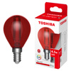 LED-Glühbirne E14 G45 4.5W Glühfaden Rot TOSHIBA