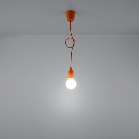 DIEGO E27 LED Hängeleuchte Orange SOLLUX