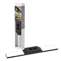 Unterschrank Ledvance LED Möbel Lampe mit Bewegungssensor Rahmenlos 10W 500lm 3000K Warm Dimmbar USB Schwarz Unterschrank Ledvance