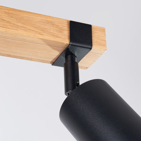 FAGER 2xGU10 Spotlight Moving Black Skandinavische Deckenleuchte SOLLUX