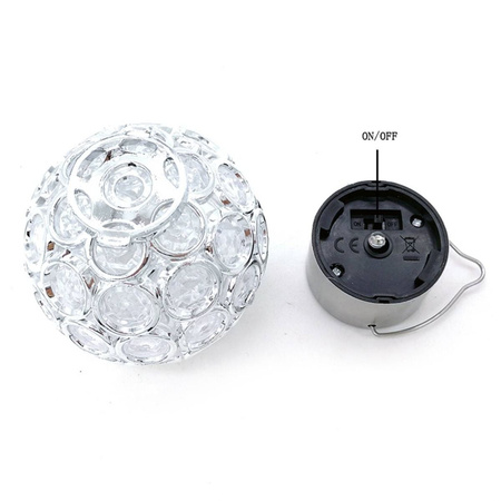 LED-Solar-Gartenlampe KULA Gips 8cm LED RGB hängend Volteno