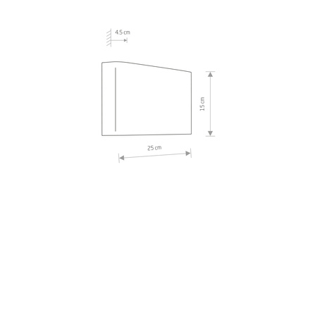 HAGA 9710 Nowodvorski Graphit Wandleuchte 2xG9 Rechteckige Wandleuchte Stahl Modern