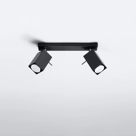 Anbauleuchte MERIDA 2 2xGU10 Reflektor Halogen Beweglich Minimalistisch Schwarz SOLLUX