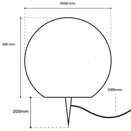 Gartenleuchte E27, Steinkugel 30cm IP65 LUMIKULA LUMILED