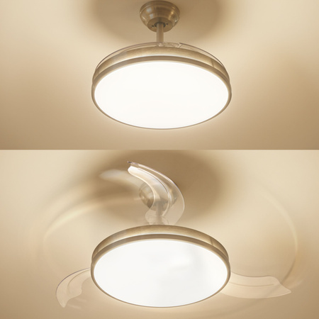 LED-Lüfter-Deckenleuchte Plafond 28+35W 4500lm 2700-5500K Nickel Atlas Philips