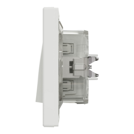 Einzelner einpoliger Lichtschalter mit Rahmen IP44-Anschluss SCHNEIDER ASFORA