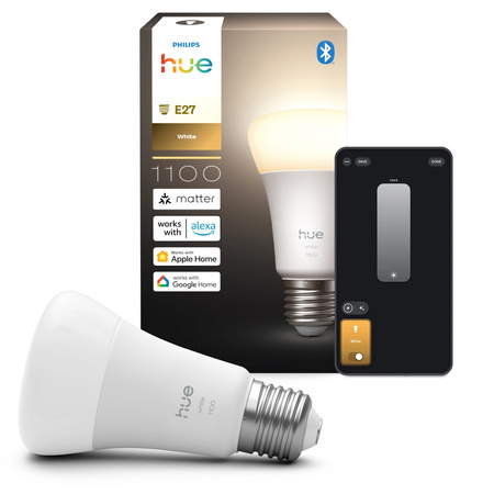 LED-Glühbirne E27 A60 9,5W = 75W 1100lm 2700K Warmweiß SMART Smart Bluetooth ZigBee Weiß Philips HUE