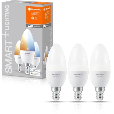 3x LED Lampen E14 B35 5W 470lm CCT LEDVANCE SMART+ WiFi Dimmbar