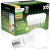 6x LED Lampen E27, Glühbirne A60 13W = 100W 1521lm 260° 3000K warm LUMILED