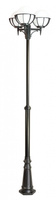 Outdoor-Gartenlampenmast LATERNE E27 Kugeln mit Korb 250 OGMWN 3 KPO 250 185-285cm schwarz Su-Ma