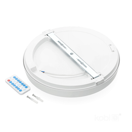 LED-Badezimmer-Deckenleuchte Aufputz 18W 1890lm 4000K 120° mit Bewegungs- und Dämmerungssensor Weiß IP65 Nairos Kobi