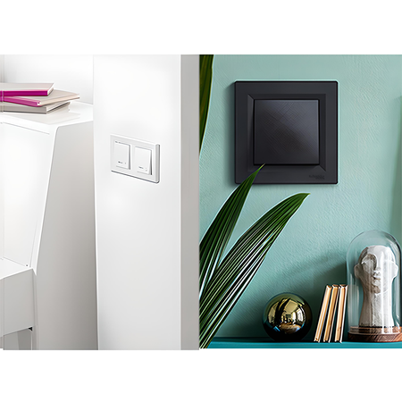 Druckknopf-Lichtschalter einzelner einpoliger Schalter SCHNEIDER ASFORA