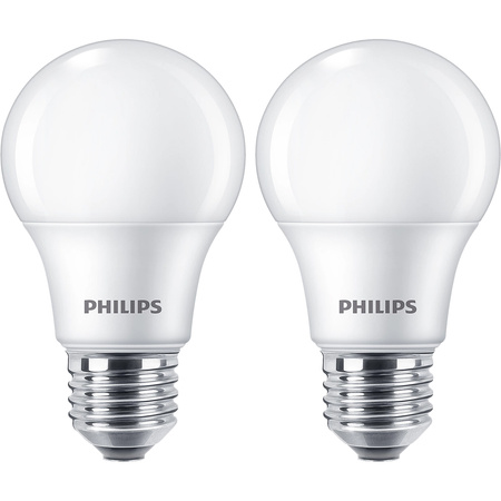 2x LED Lampen E27 A60 7W = 60W 806lm 2700K Warm 150° PHILIPS