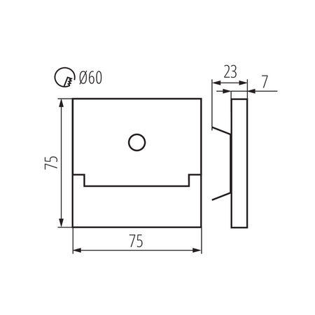 LED-Treppenleuchte SABIK 0,8W 13lm 3000K 12DC Warm Black Bewegungsmelder KANLUX